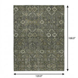 10' X 14' Taupe And Brown Geometric Shag Washable Area Rug With UV Protection - HomeRoots - Flyclothing LLC