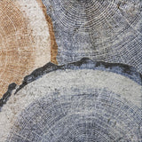 8' Beige And Taupe Faux Bois Shag Washable Round Rug With UV Protection - HomeRoots - Flyclothing LLC