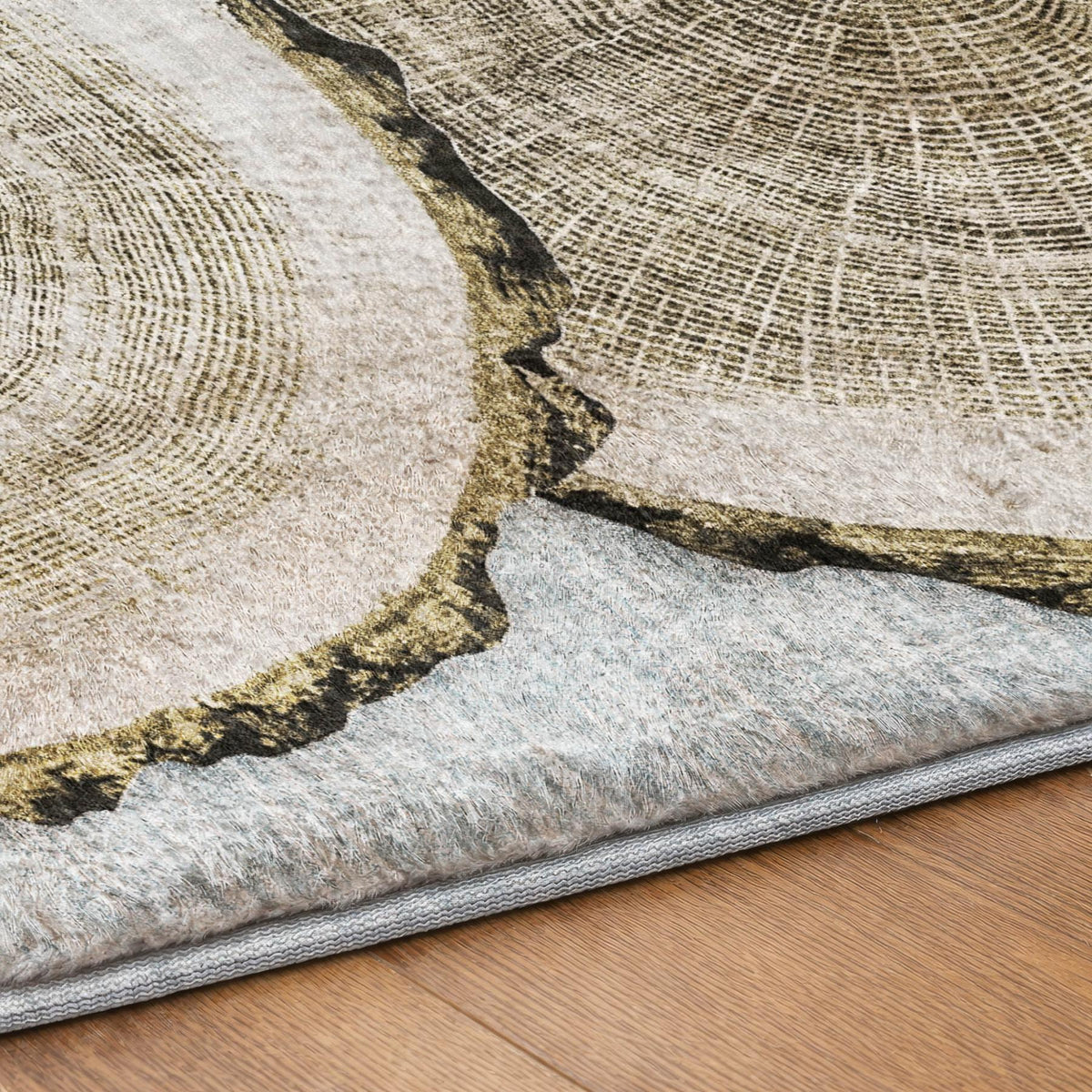 8' X 10' Blue And Navy Blue Faux Bois Shag Washable Area Rug With UV Protection - HomeRoots - Flyclothing LLC