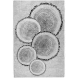 5' X 8' Gray And Silver Faux Bois Shag Washable Area Rug With UV Protection - HomeRoots - Flyclothing LLC