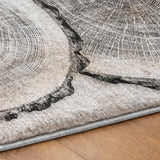 8' X 10' Gray And Silver Faux Bois Shag Washable Area Rug With UV Protection - HomeRoots - Flyclothing LLC