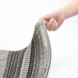 5' X 8' Black And Gray Striped Shag Washable Area Rug With UV Protection - HomeRoots - Flyclothing LLC