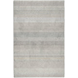 5' X 8' Ivory And Beige Striped Shag Washable Area Rug With UV Protection - HomeRoots - Flyclothing LLC