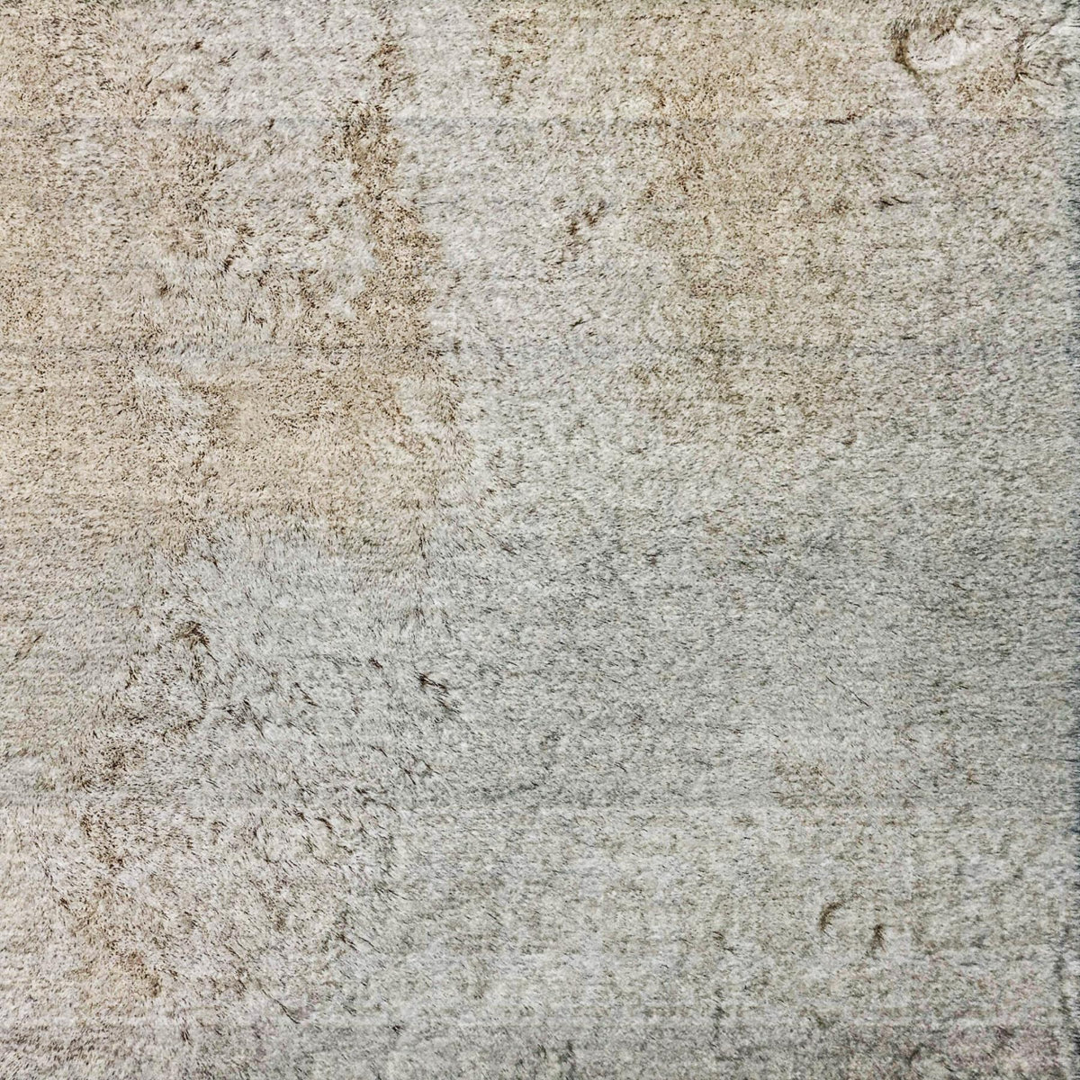9' X 12' Ivory And Beige Striped Shag Washable Area Rug With UV Protection - HomeRoots - Flyclothing LLC
