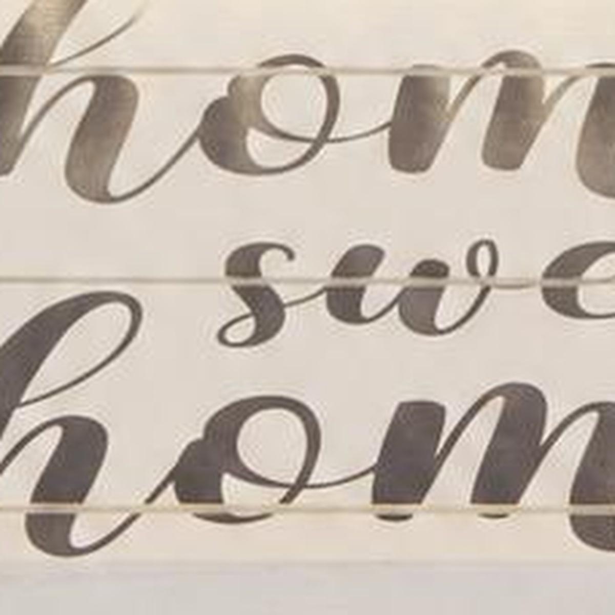 16" White And Black Wood Home Sweet Home Serving Tray With Handles And LED Lights - HomeRoots - Flyclothing LLC