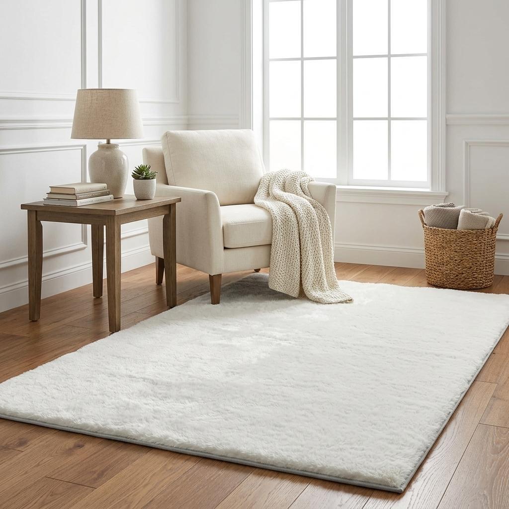 5' X 8' Yellow And Ivory Floral Shag Washable Area Rug With UV Protection - HomeRoots - Flyclothing LLC