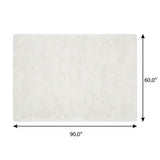 5' X 8' Yellow And Ivory Floral Shag Washable Area Rug With UV Protection - HomeRoots - Flyclothing LLC