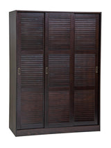 72" Dark Brown Solid Wood Three Door Combo Dresser - HomeRoots - Flyclothing LLC