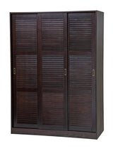 72" Dark Brown Solid Wood Three Door Combo Dresser - HomeRoots - Flyclothing LLC