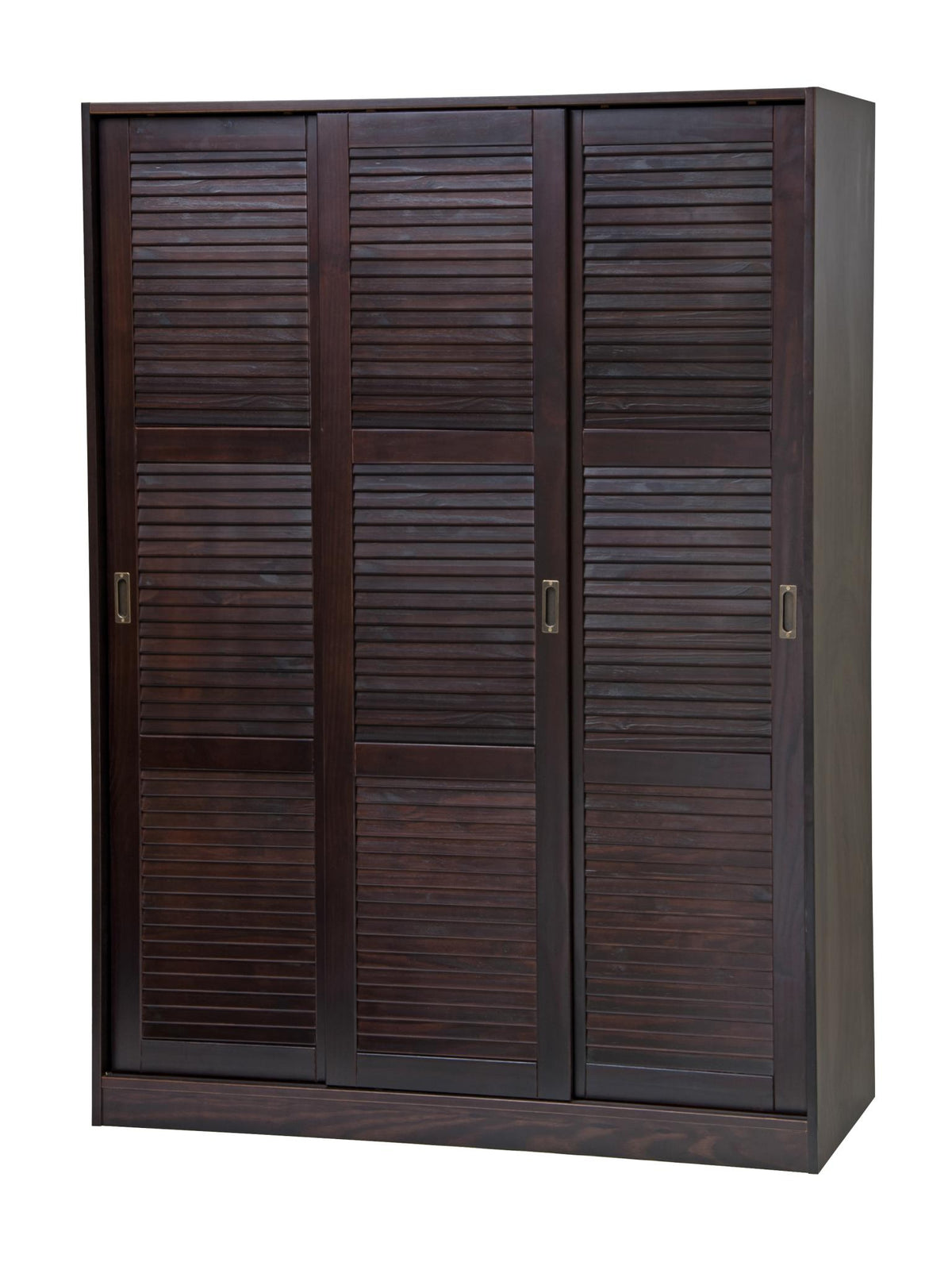 72" Dark Brown Solid Wood Three Door Combo Dresser - HomeRoots - Flyclothing LLC