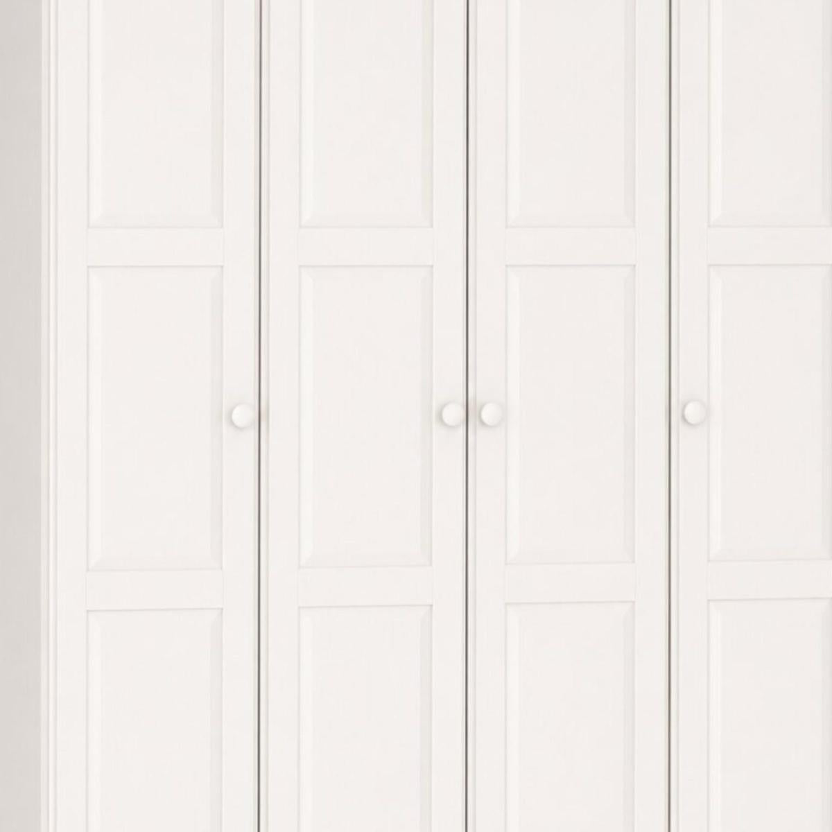 72" White Solid Wood Four Door Combo Dresser - HomeRoots - Flyclothing LLC