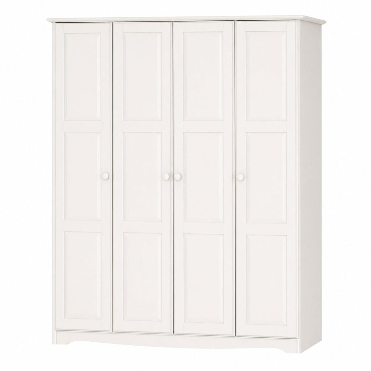 72" White Solid Wood Four Door Combo Dresser - HomeRoots - Flyclothing LLC