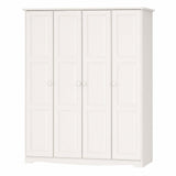 72" White Solid Wood Four Door Combo Dresser - HomeRoots - Flyclothing LLC