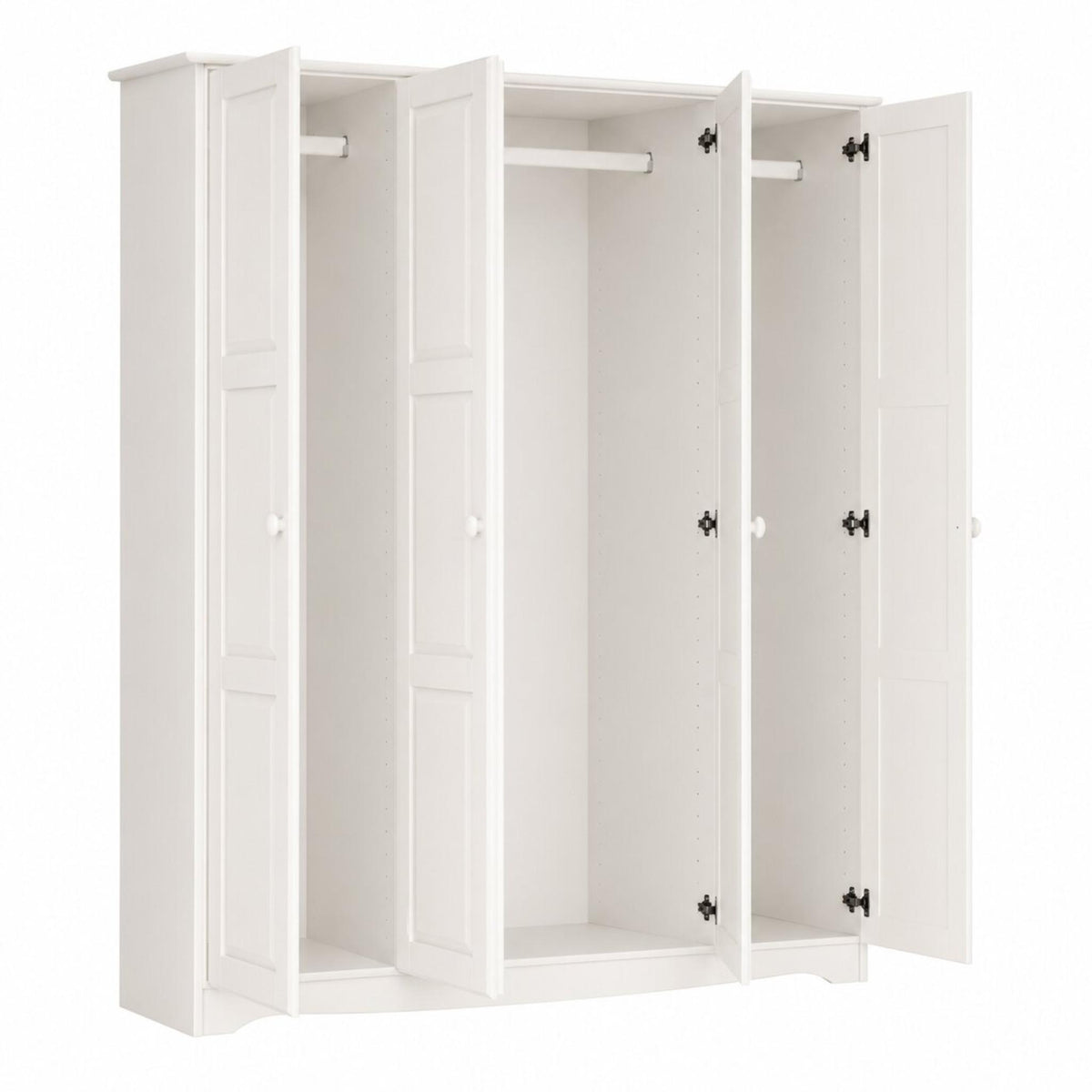 72" White Solid Wood Four Door Combo Dresser - HomeRoots - Flyclothing LLC