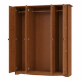 72" Coffee Solid Wood Four Door Combo Dresser - HomeRoots - Flyclothing LLC