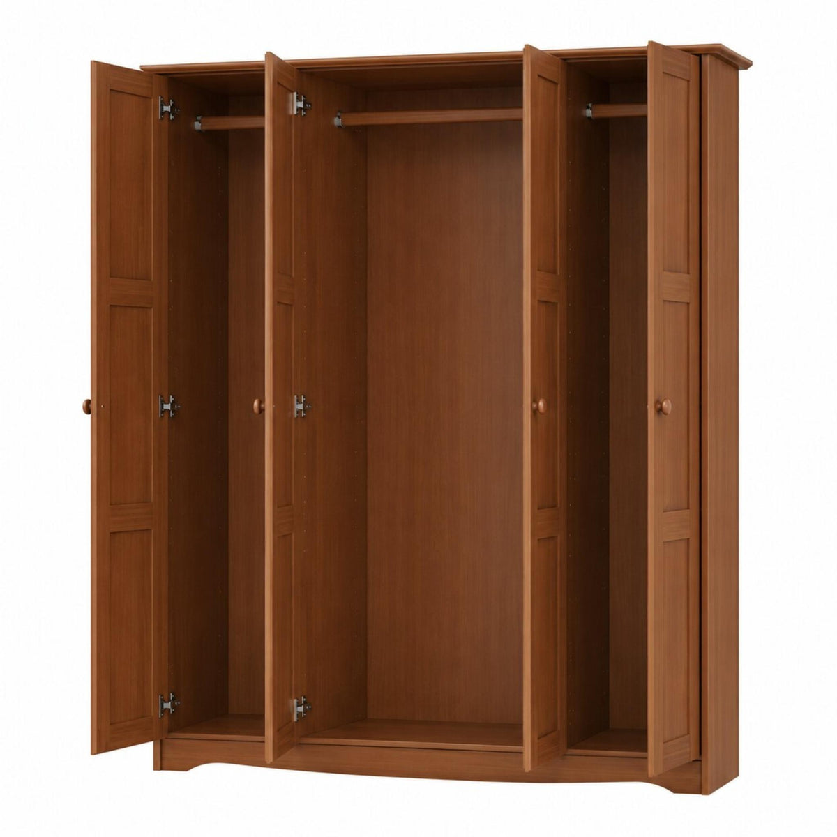 72" Coffee Solid Wood Four Door Combo Dresser - HomeRoots - Flyclothing LLC