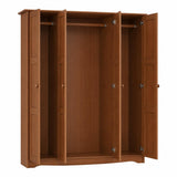 72" Coffee Solid Wood Four Door Combo Dresser - HomeRoots - Flyclothing LLC