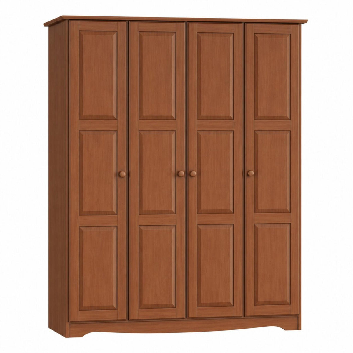 72" Coffee Solid Wood Four Door Combo Dresser - HomeRoots - Flyclothing LLC