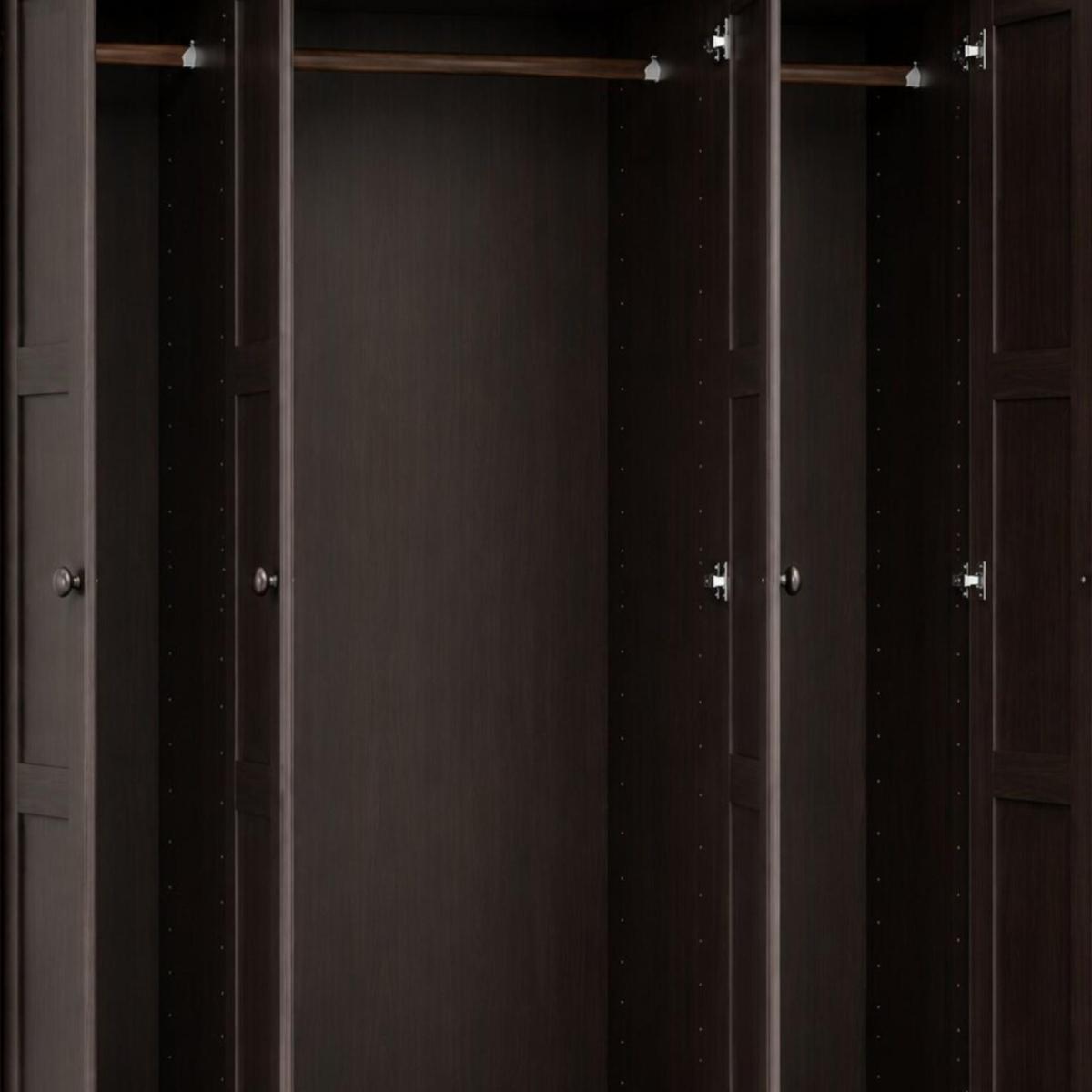 72" Dark Brown Solid Wood Four Door Combo Dresser - HomeRoots - Flyclothing LLC