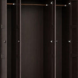 72" Dark Brown Solid Wood Four Door Combo Dresser - HomeRoots - Flyclothing LLC