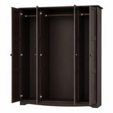 72" Dark Brown Solid Wood Four Door Combo Dresser - HomeRoots - Flyclothing LLC