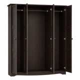 72" Dark Brown Solid Wood Four Door Combo Dresser - HomeRoots - Flyclothing LLC