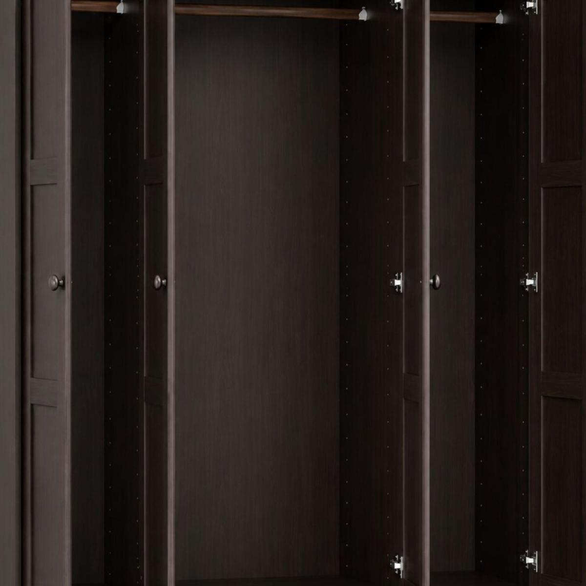 72" Dark Brown Solid Wood Four Door Combo Dresser - HomeRoots - Flyclothing LLC