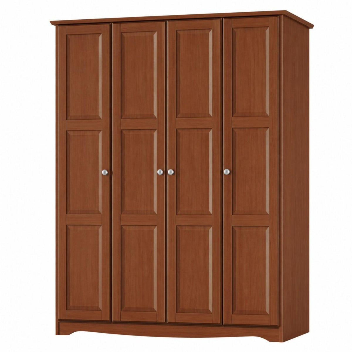 72" Coffee Solid Wood Four Door Combo Dresser