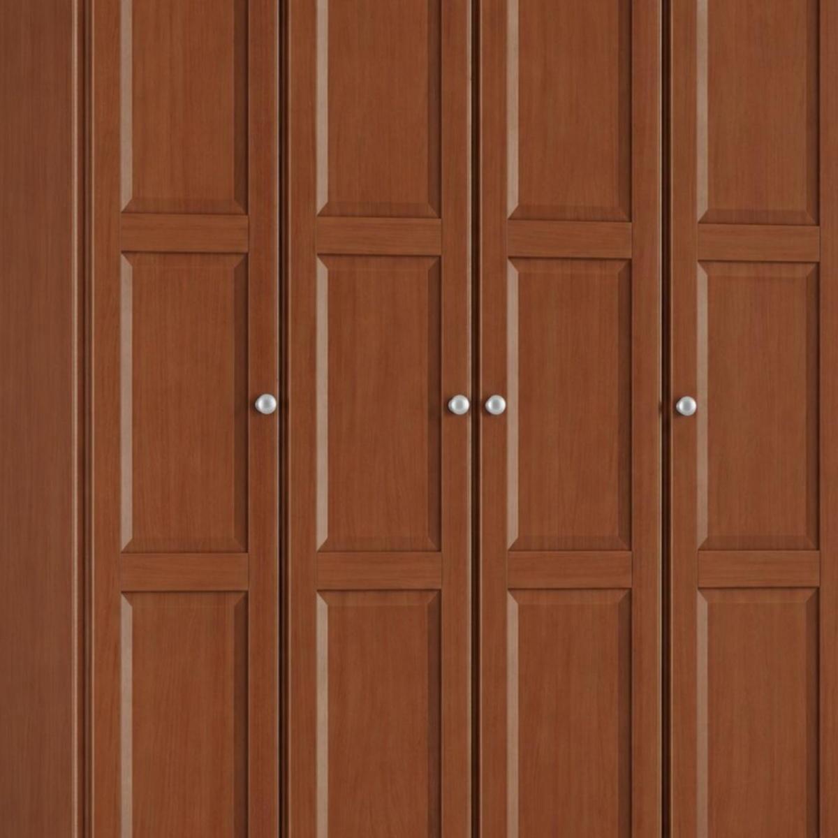 72" Coffee Solid Wood Four Door Combo Dresser