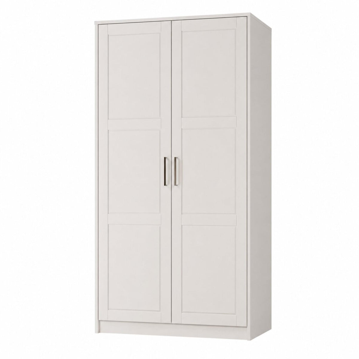 72" White Solid Wood Two Door Combo Dresser