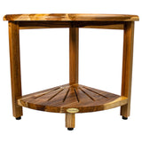 16" Brown Solid Wood Bathroom Shelves