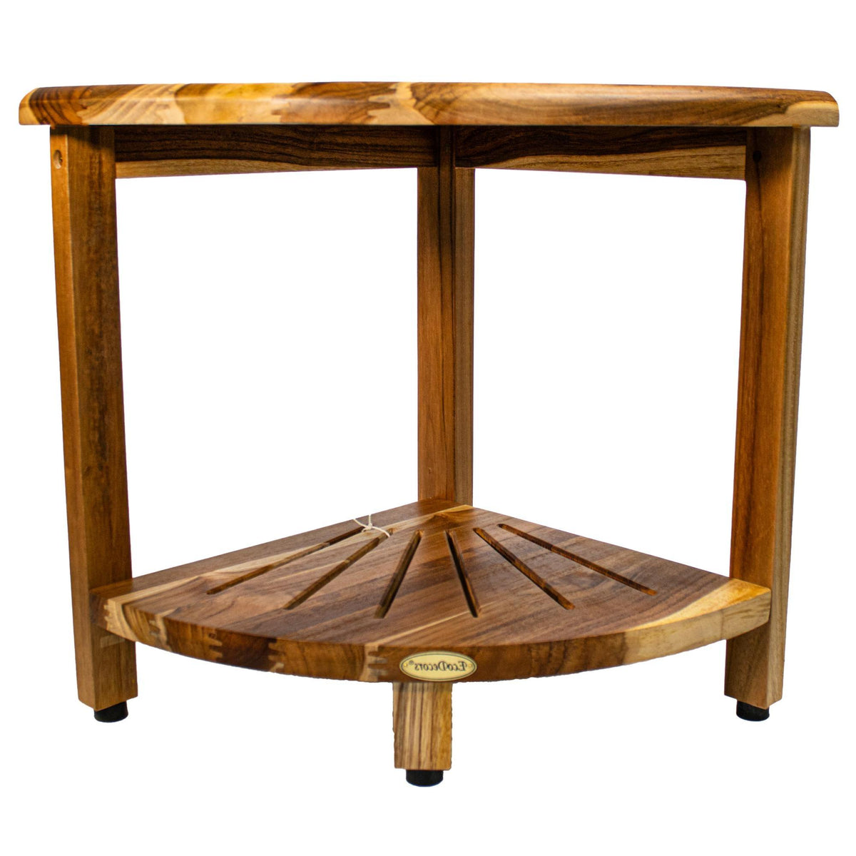 16" Brown Solid Wood Bathroom Shelves