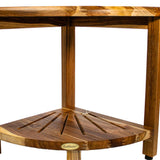 16" Brown Solid Wood Bathroom Shelves