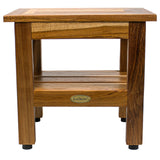 14" Brown Solid Wood Bathroom Shelves - HomeRoots - Flyclothing LLC