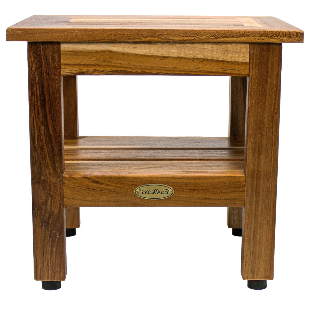 14" Brown Solid Wood Bathroom Shelves - HomeRoots - Flyclothing LLC