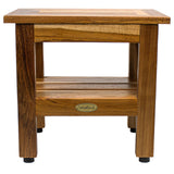 14" Brown Solid Wood Bathroom Shelves - HomeRoots - Flyclothing LLC