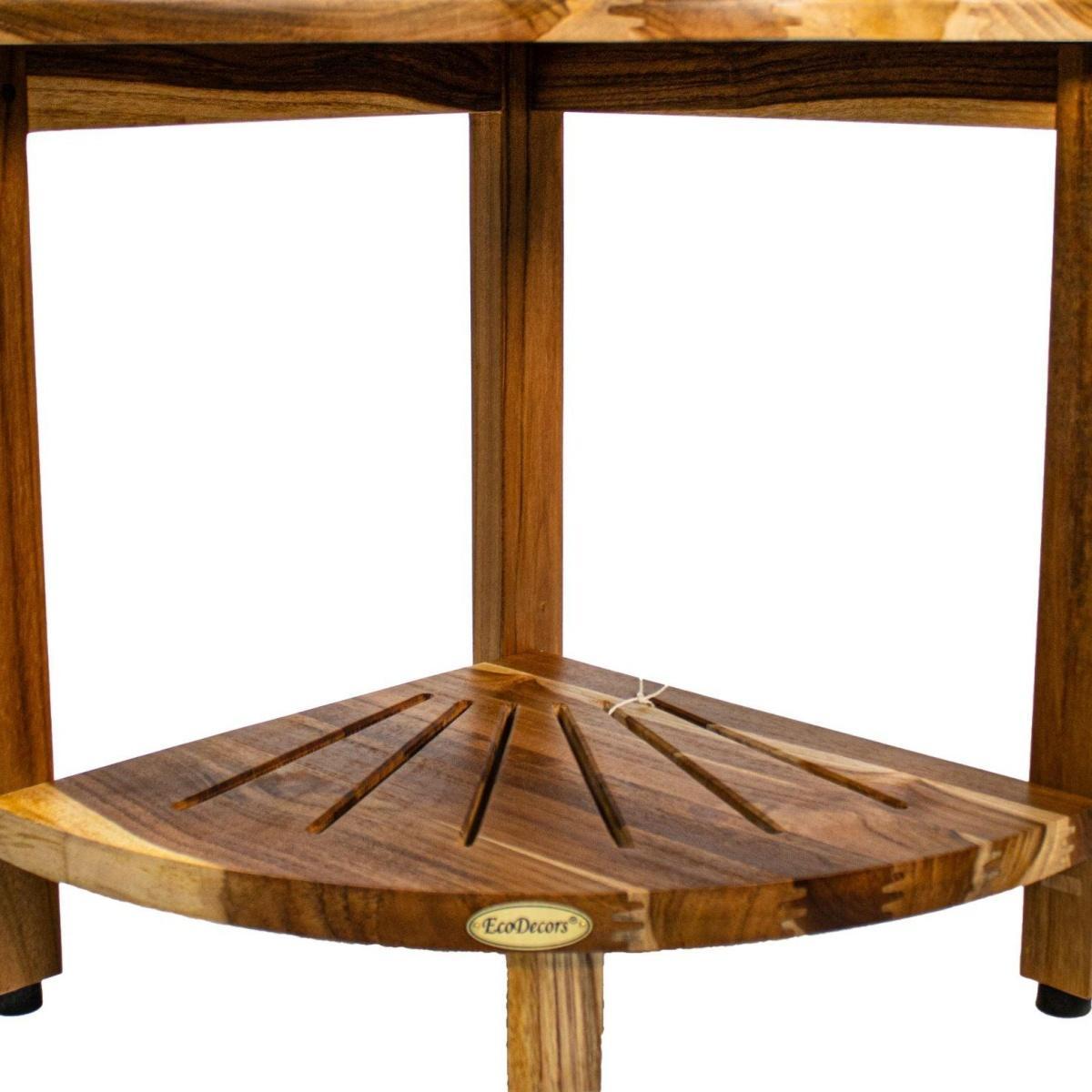 13" Brown Solid Wood Bathroom Shelves - HomeRoots - Flyclothing LLC
