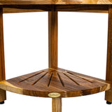 13" Brown Solid Wood Bathroom Shelves - HomeRoots - Flyclothing LLC