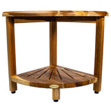 13" Brown Solid Wood Bathroom Shelves - HomeRoots - Flyclothing LLC