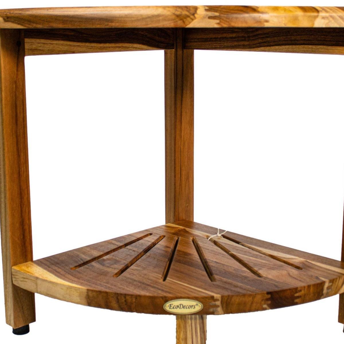 13" Brown Solid Wood Bathroom Shelves - HomeRoots - Flyclothing LLC