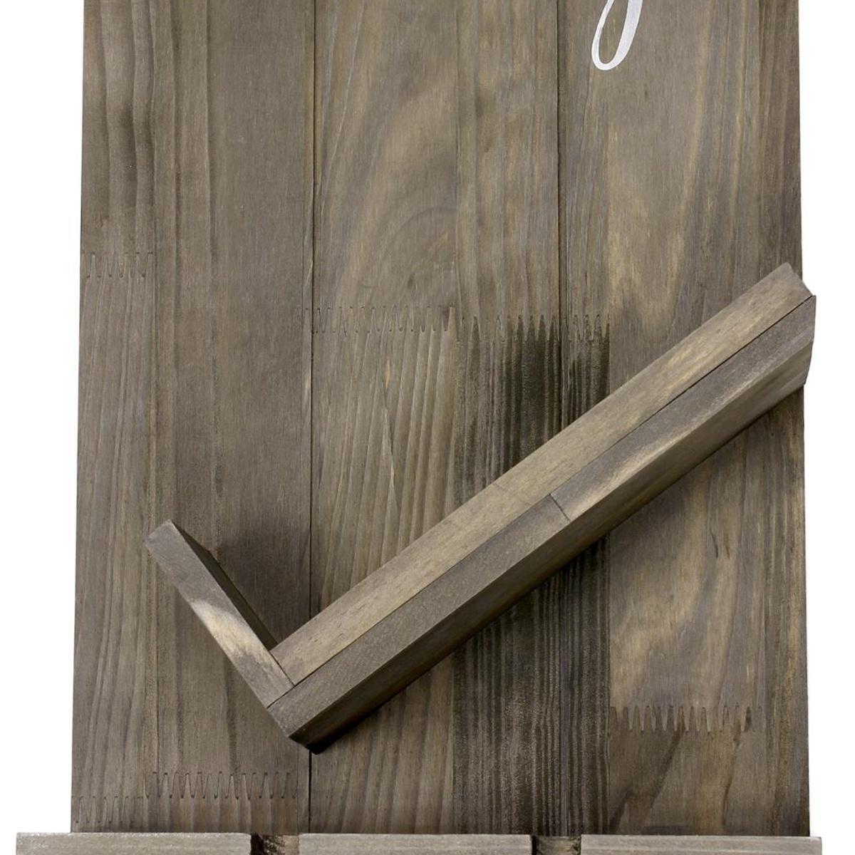 20" X 10" Gray Life Happens Wine Helps Rustic Wood Wall Decor