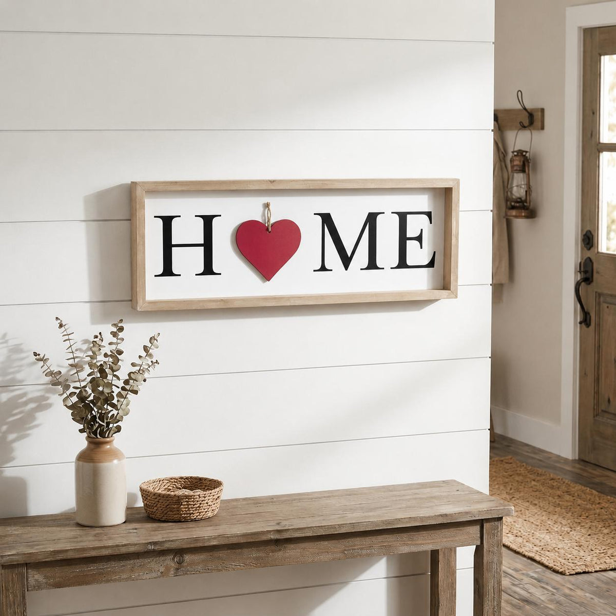 9" X 23" Black Natural And White Celebration Home Wood Wall Decor - HomeRoots - Flyclothing LLC