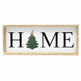9" X 23" Black Natural And White Celebration Home Wood Wall Decor - HomeRoots - Flyclothing LLC