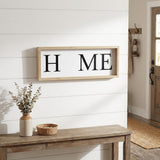 9" X 23" Black Natural And White Celebration Home Wood Wall Decor - HomeRoots - Flyclothing LLC
