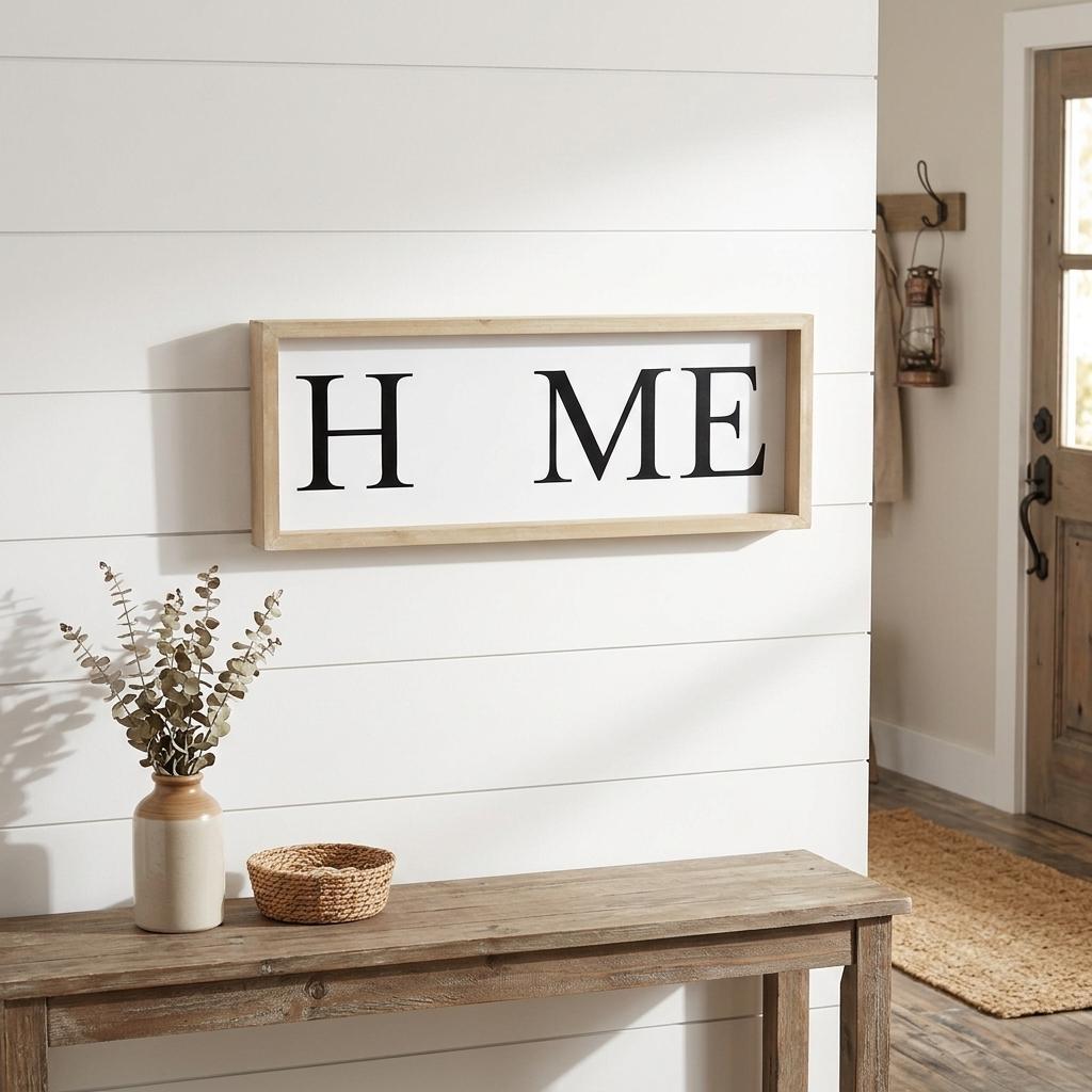 9" X 23" Black Natural And White Celebration Home Wood Wall Decor - HomeRoots - Flyclothing LLC