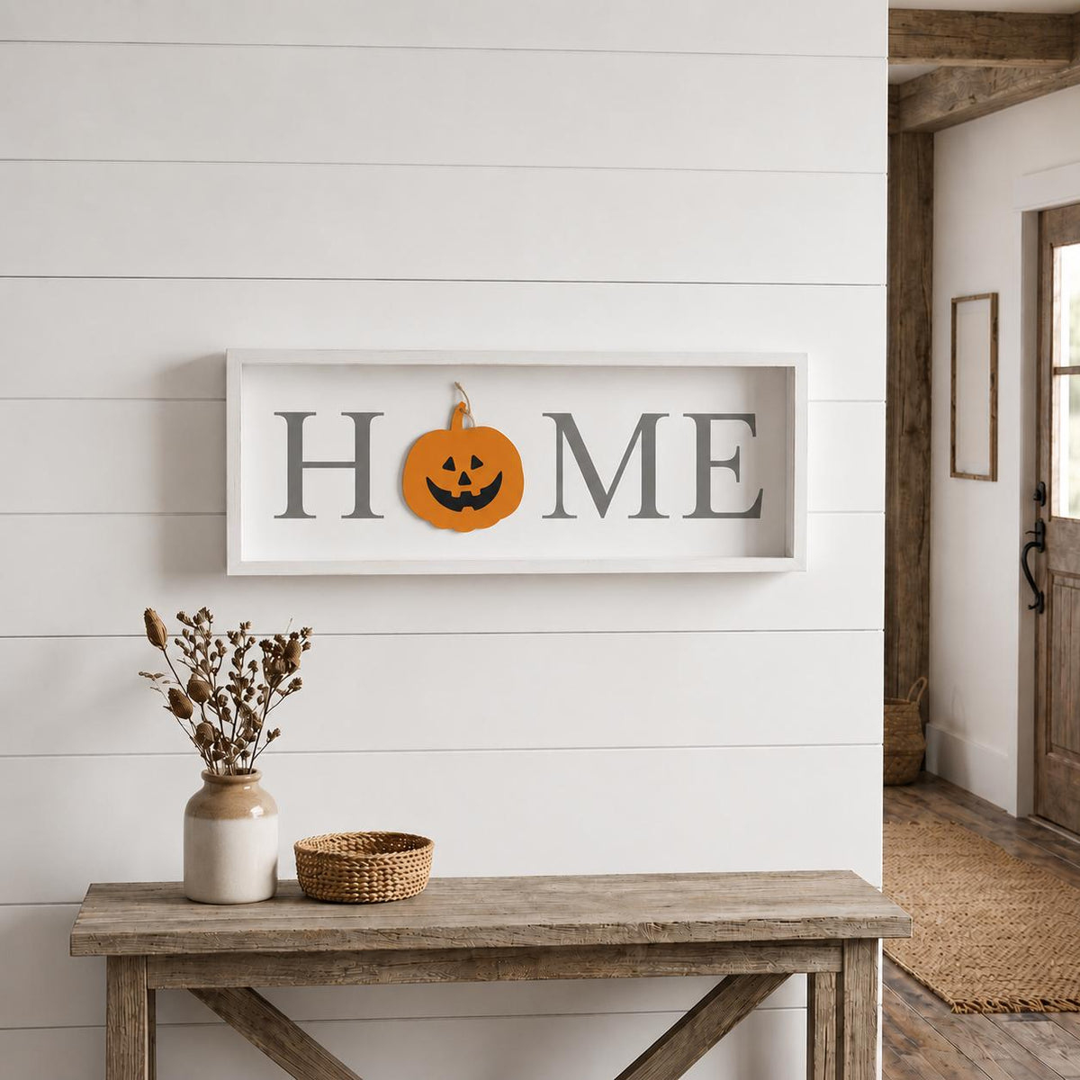 9" X 23" Gray And White Celebration Home Wood Wall Decor - HomeRoots - Flyclothing LLC