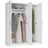 72" Black Solid Wood Mirrored Three Door Combo Dresser