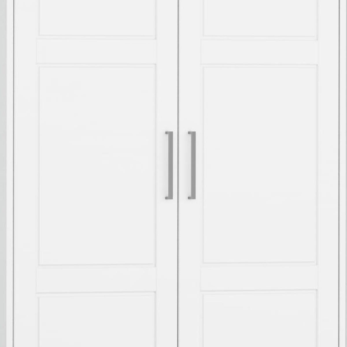 72" White Solid Wood Four Door Combo Dresser - HomeRoots - Flyclothing LLC