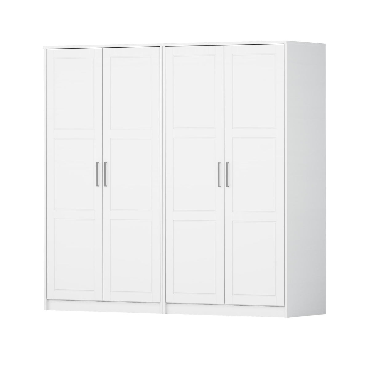 72" White Solid Wood Four Door Combo Dresser - HomeRoots - Flyclothing LLC