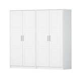 72" White Solid Wood Four Door Combo Dresser - HomeRoots - Flyclothing LLC